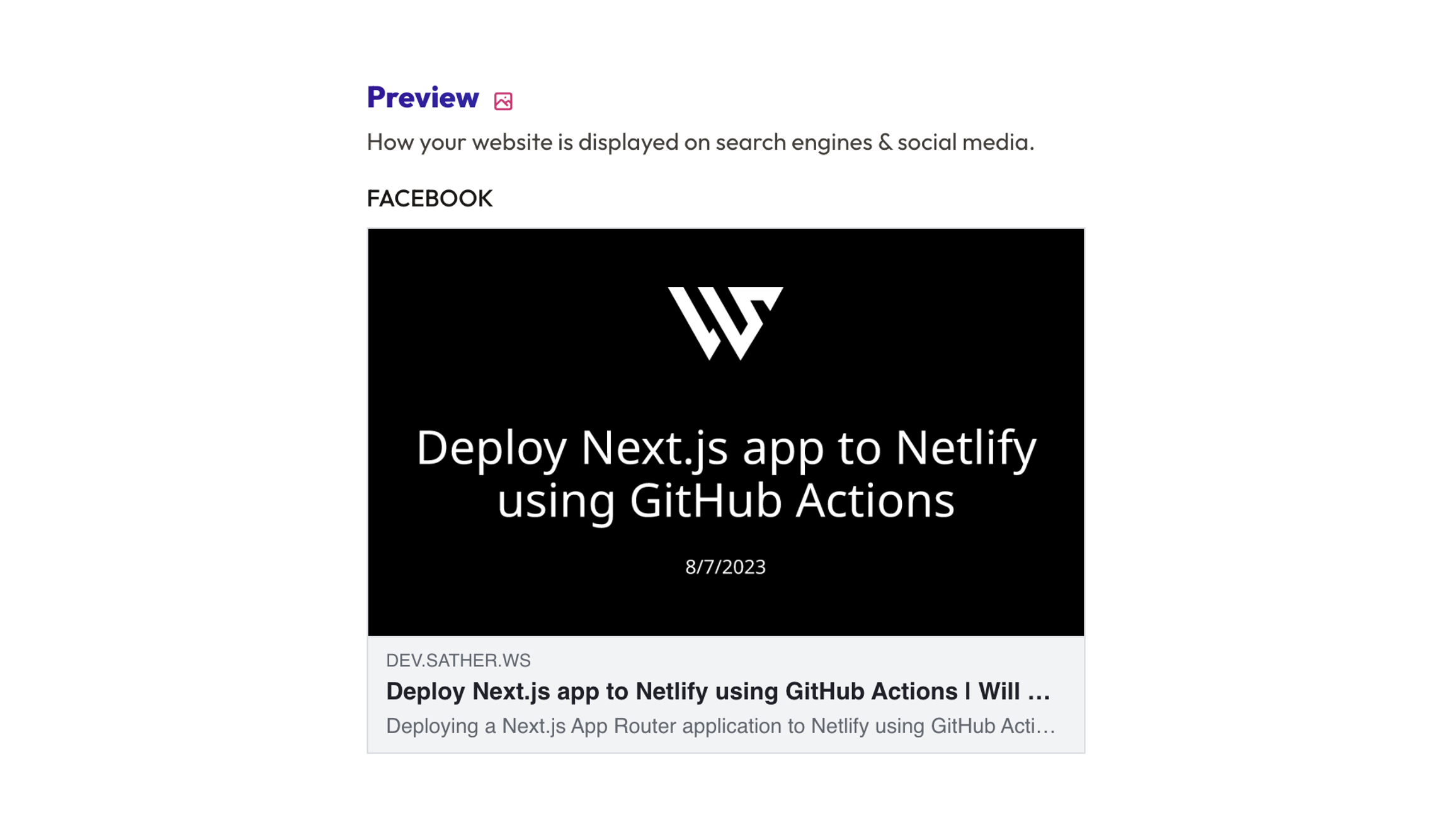 Open Graph Preview